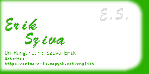 erik sziva business card